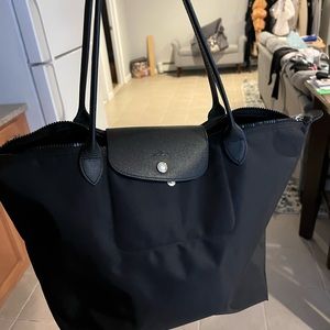 All black long champ bag- in great condition